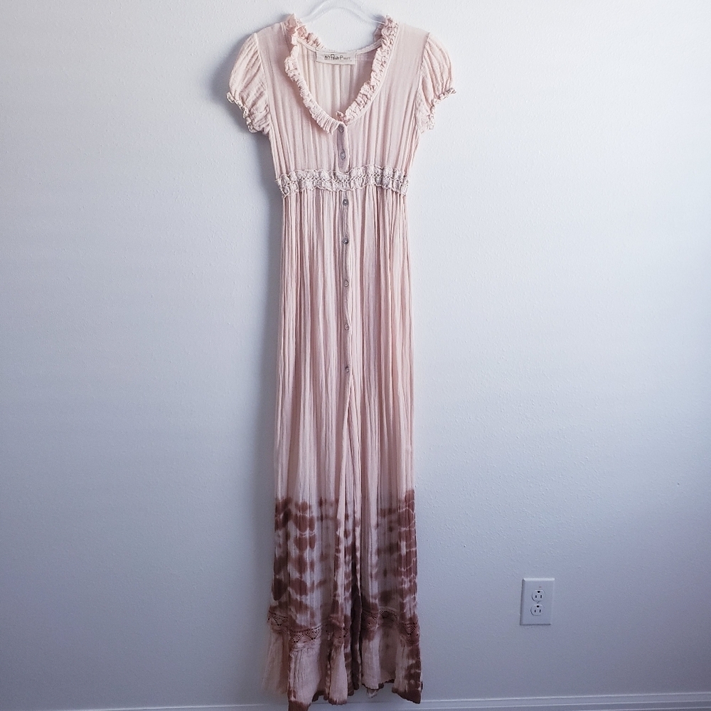 Jen's Pirate Booty Gauze Maxi Tie Dye Bohemian Dress